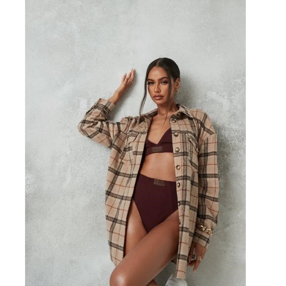 Brown Oversized Shacket 🤎